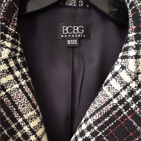 Vintage BCBG MAX AZRIA Tie Front Wool Blend Coat size S - Picture 3 of 9